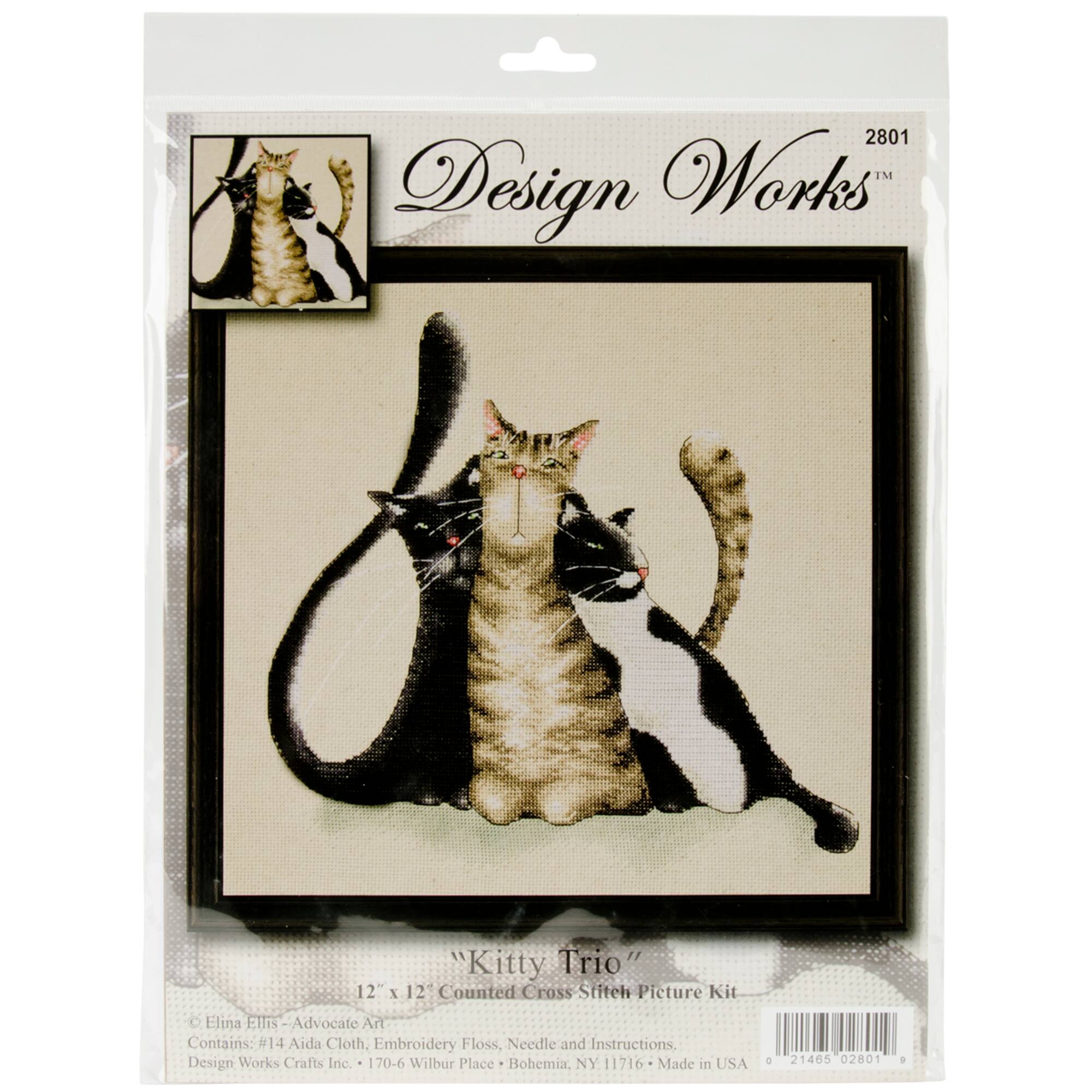 Design Works™ Kitty Trio Counted Cross Stitch Kit